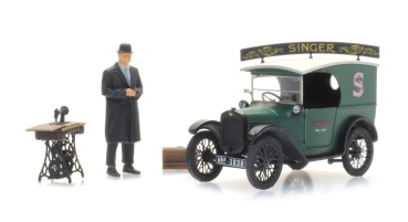 Artitec 387.531 | H0 Austin 7 Kastenwagen Singer + Verkäufer - Fertigmodell