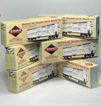 proto 21773 | H0 Mather 40' Double Deck Stock Car, GSX, 6 Fertigmodelle